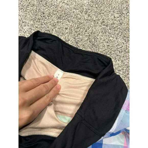 Lululemon Run: Speed Short *2-way Stretch Pop Plaid Reflective Multi Size 4 - Picture 4 of 5